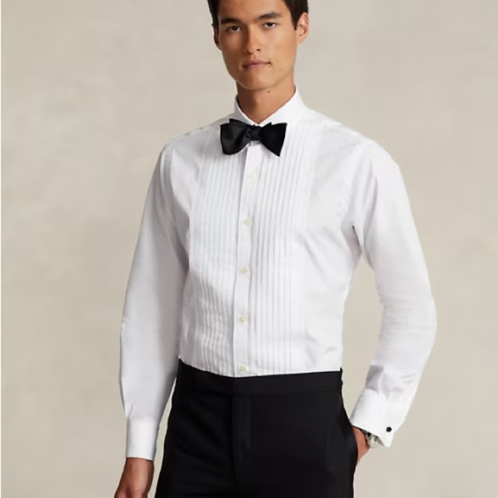 Ralph Lauren Custom Fit French Cuff Tuxedo Shirt